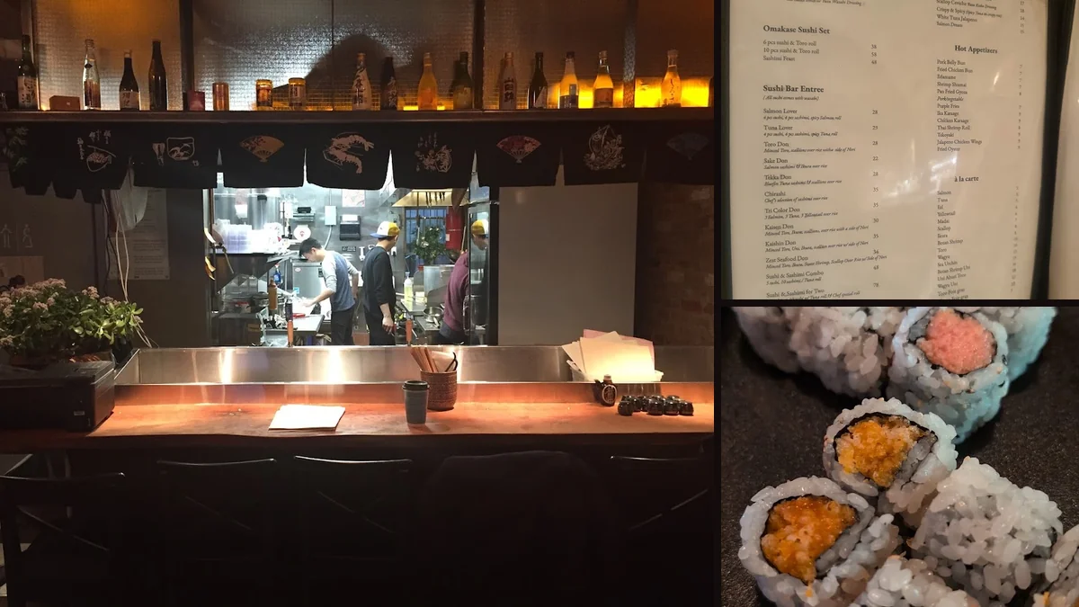 Cocktails on a bar with warm lighting.